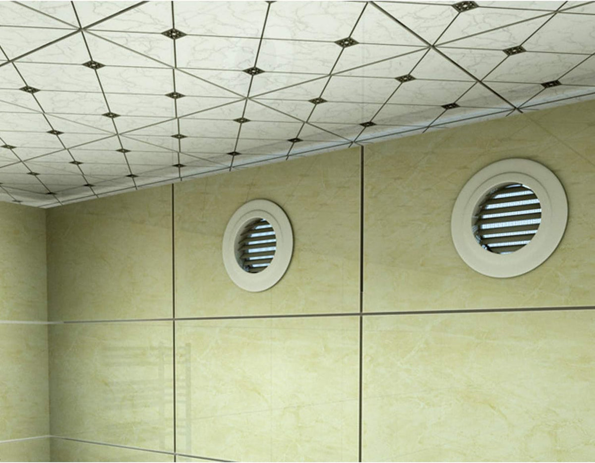 4PCS Round Plastic Air Vent Ceiling Vent Cover 94mm Pack of 2 Z88504
