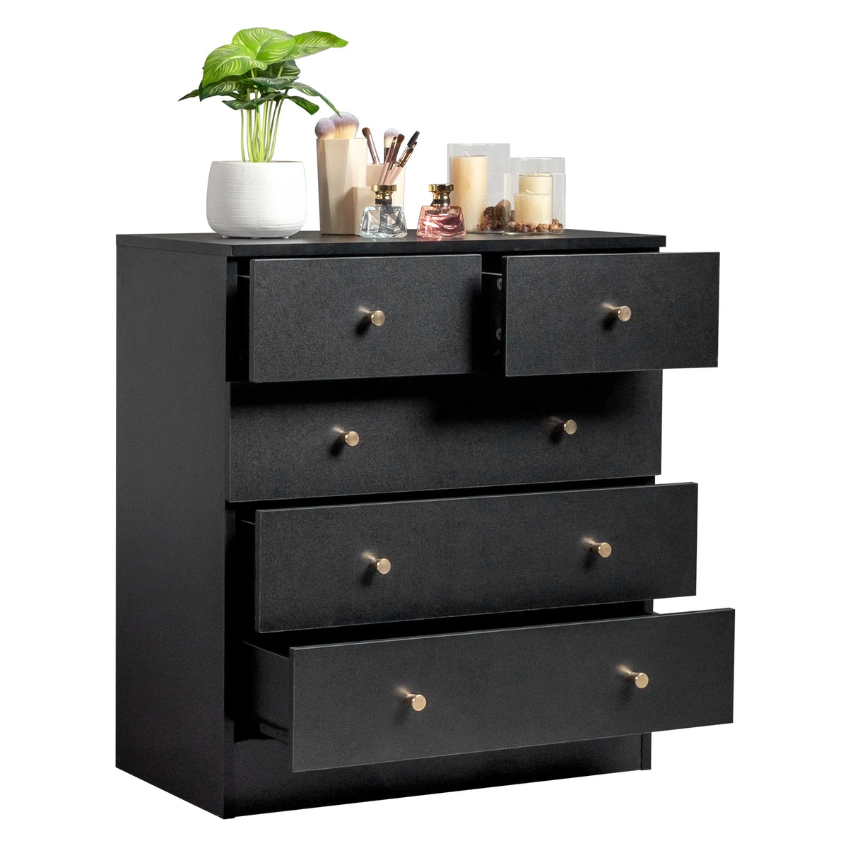 White 7 Drawer Wood Dresser N735