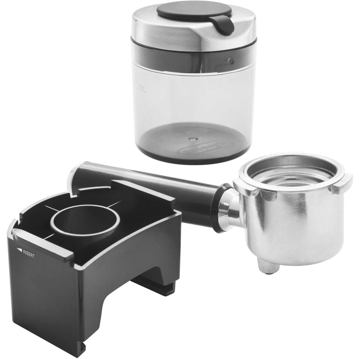 Silver Conical Burr Grinder with Porta Filter Attachment U72279