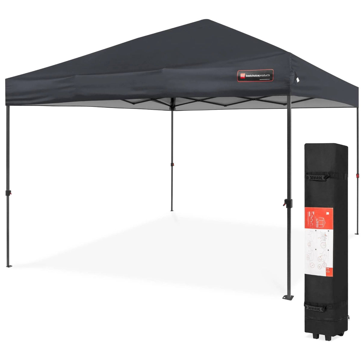 10x10ft Pop Up Canopy Tent with Wheeled Carry Case E8236