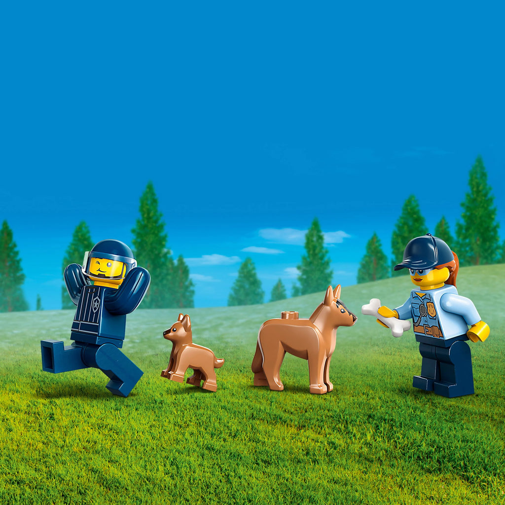 Mobile Police Dog Training SUV Toy Car with Trailer and Puppy Figures K599953