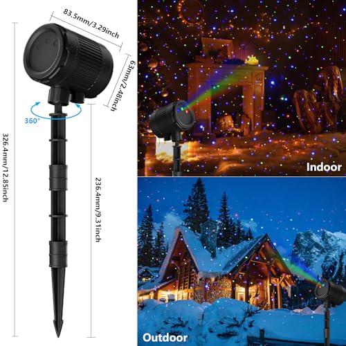 Outdoor Laser Lights, Moving RGB Projector Light Waterproof with Remote Control P929