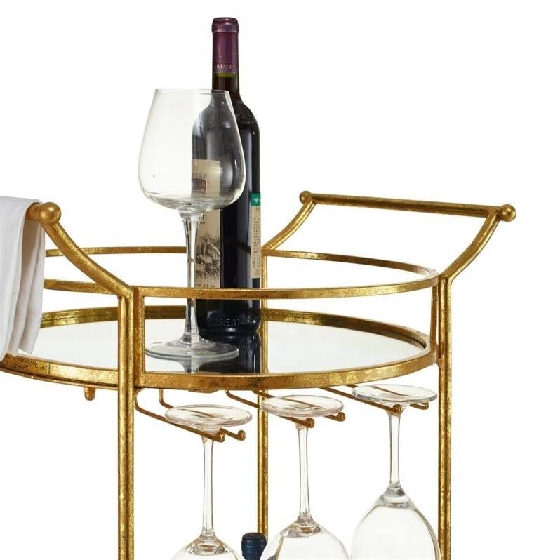 Gold Metal Bar Cart Q510107