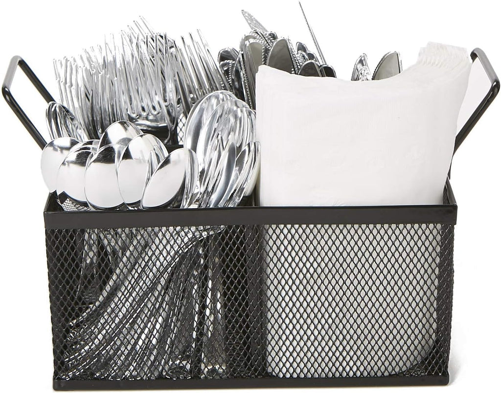 Black Metal Mesh Storage Caddy M76356