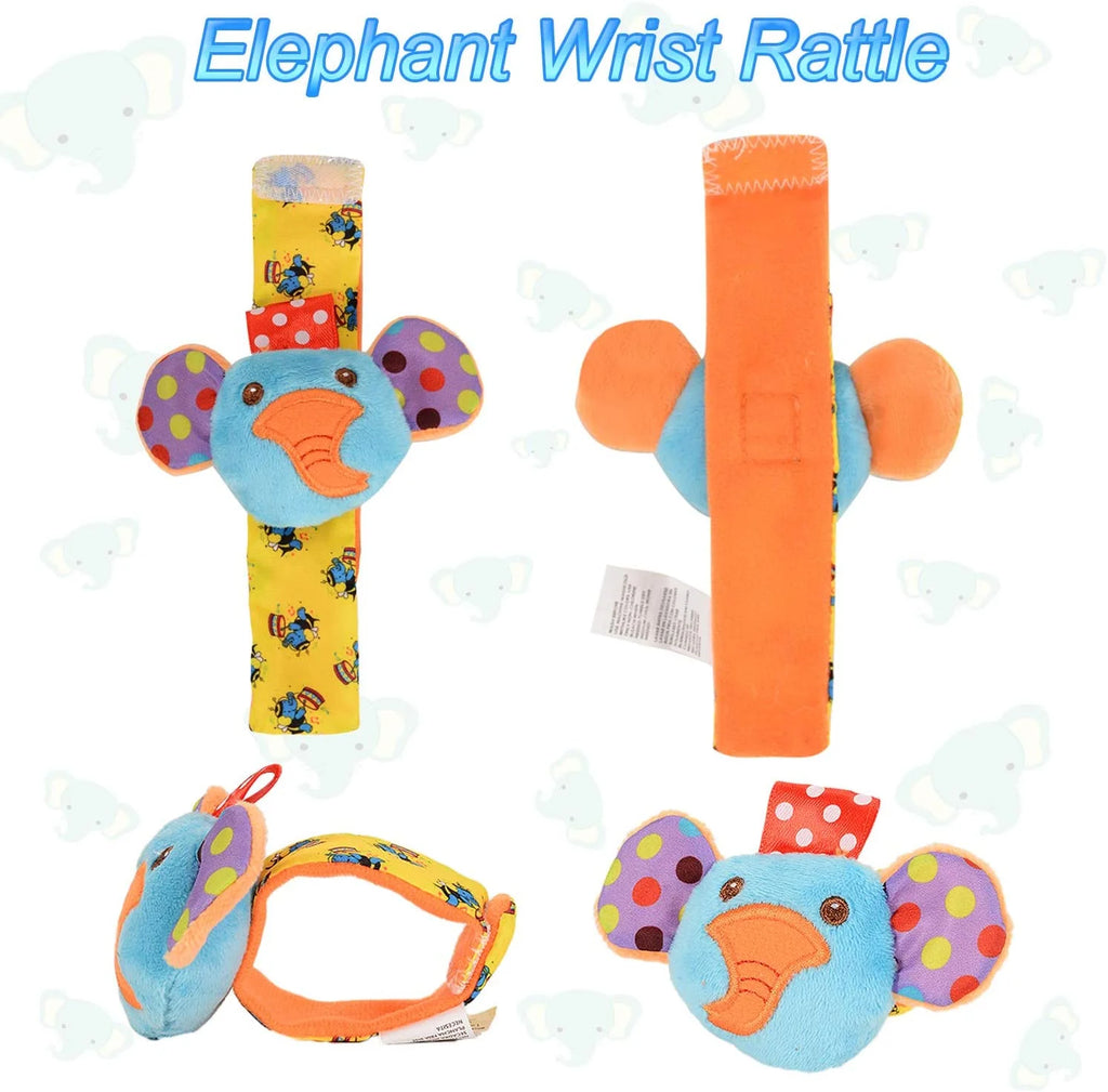 8 Pcs Cotton Baby Wrist Rattle Foot Finder Socks Set R862