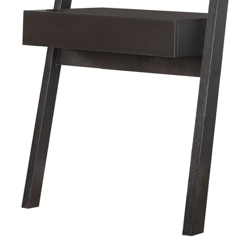 29.5" Cappuccino Wood Ladder Desk with 1 Drawer D165168