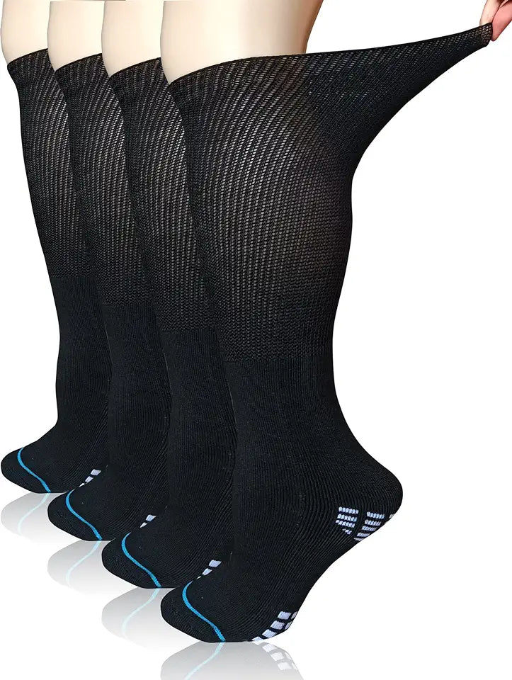 Extra Width Socks for Men Women 2 Pairs Q67565