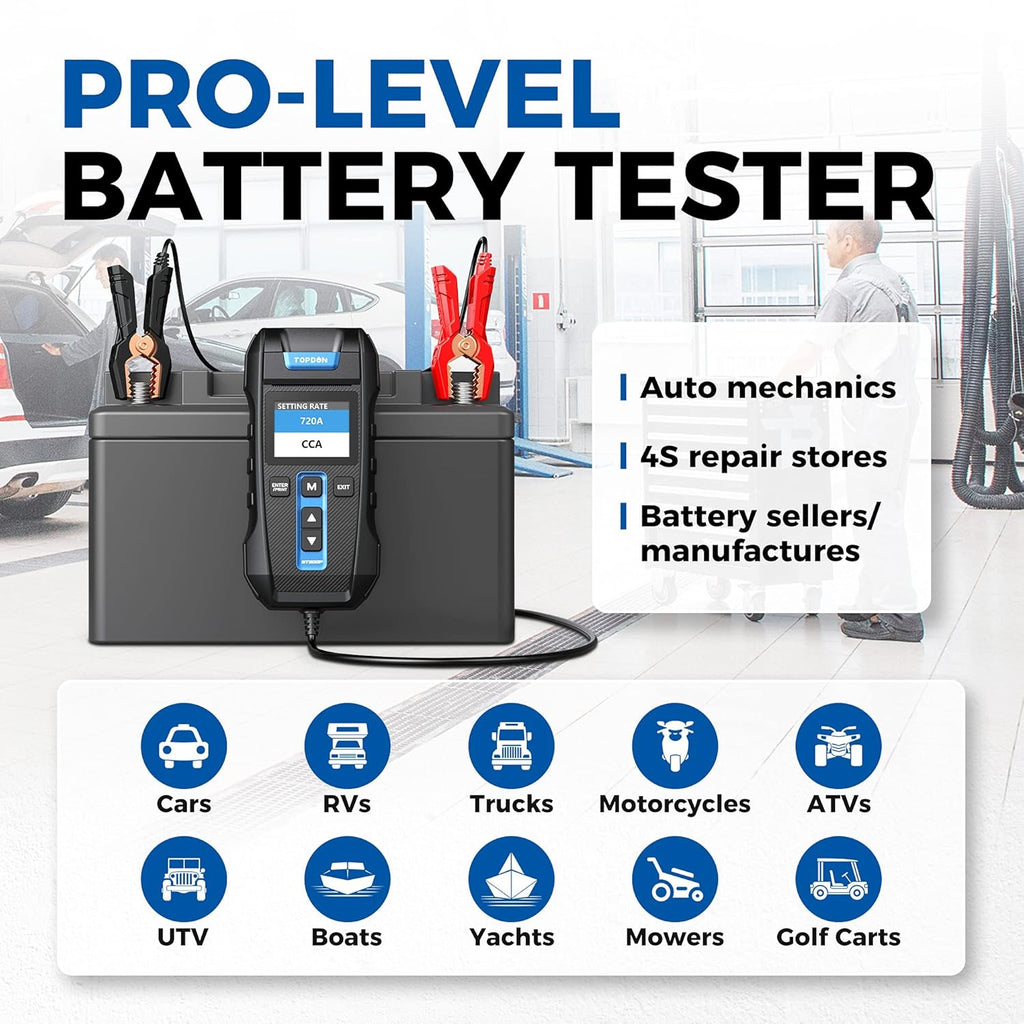 12V 24V 100-2000CCA Lead-Acid Battery Tester with Built-in Printer N2343