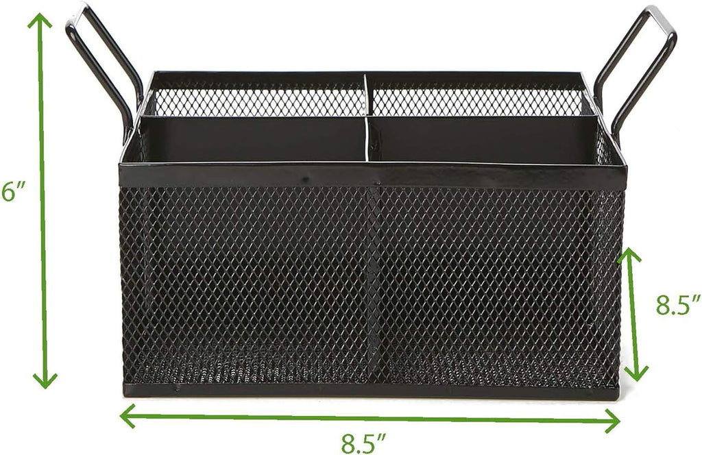 Black Metal Mesh Storage Caddy M76356