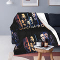 Black Fleece Throw Blanket N4176