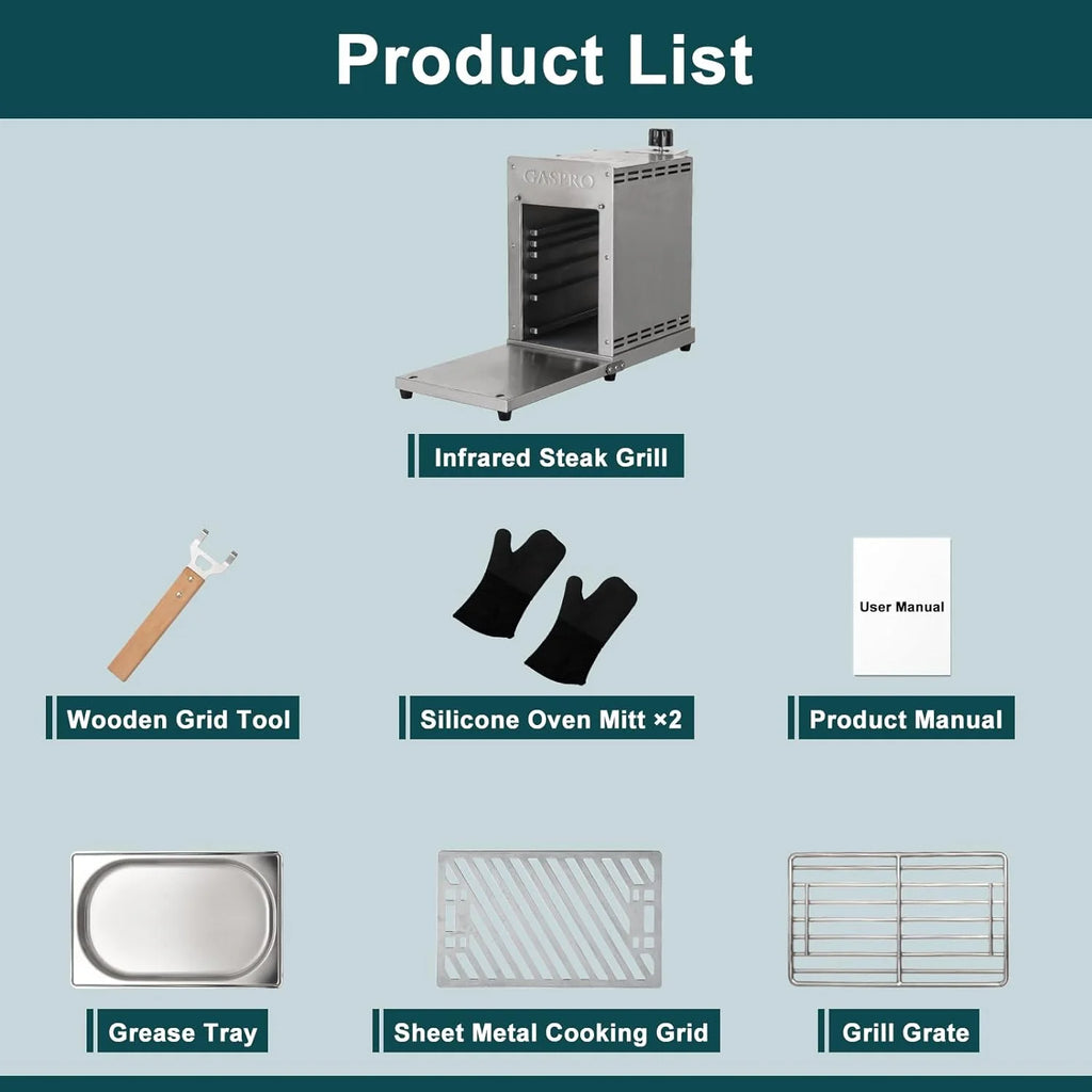 Portable Stainless Steel Propane Gas Grill E800185