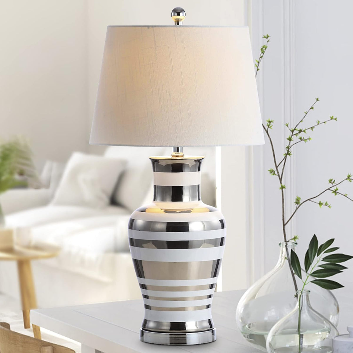 Silver White LED Table Lamp H487806