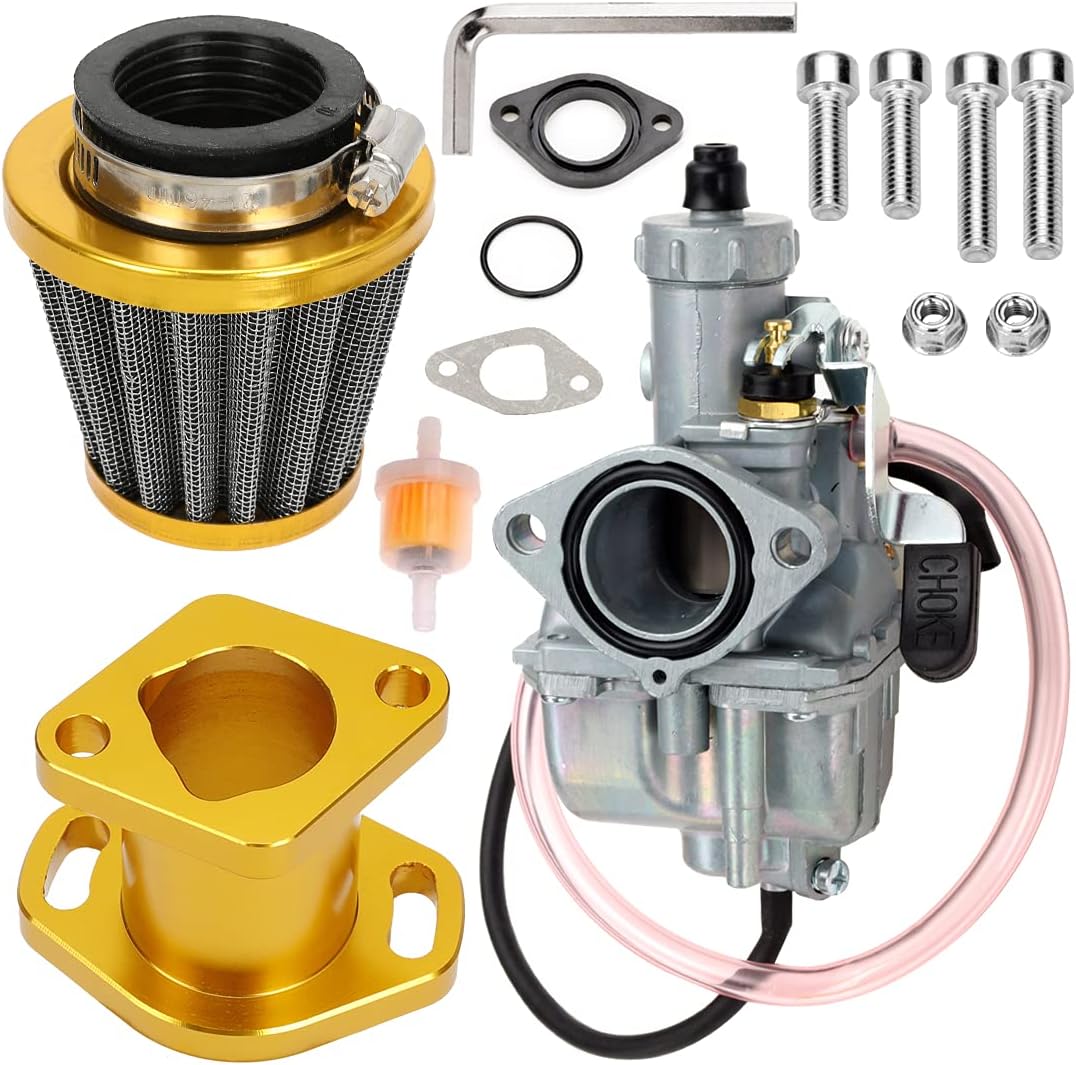 VM22 Carburetor Intake Pipe Manifold 38mm Air Filter Kit Pack of 2 W365677