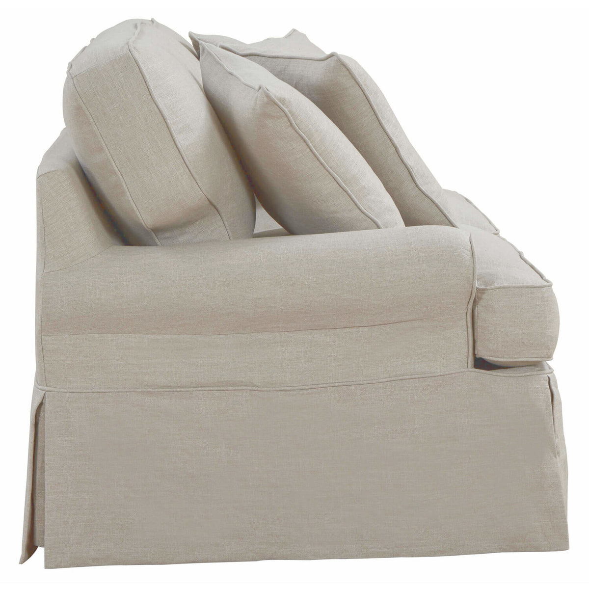 Light Gray Fabric Slipcovered Loveseat M5000
