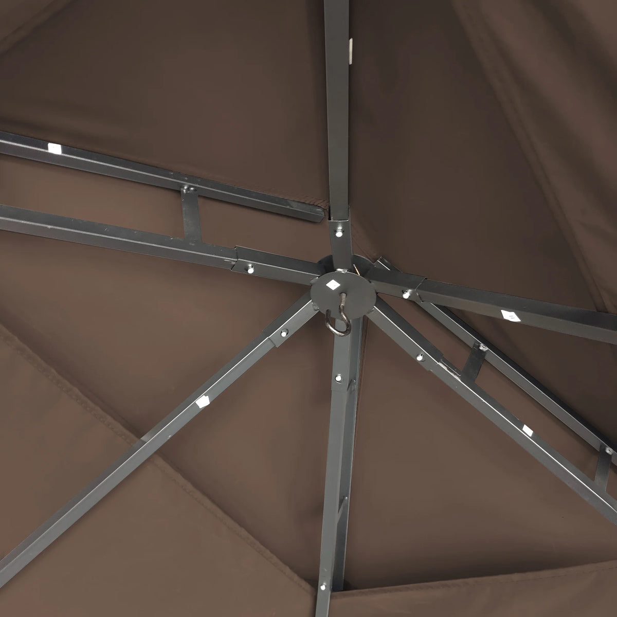 Brown Steel Frame Grill Gazebo with Canopy Y243776