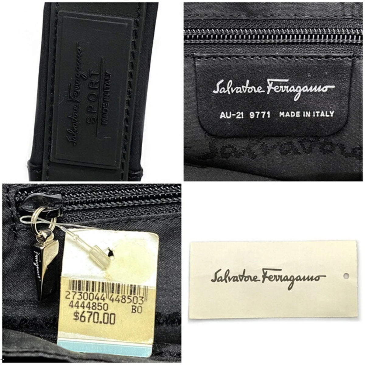 Black Nylon Leather Tote Bag A161015