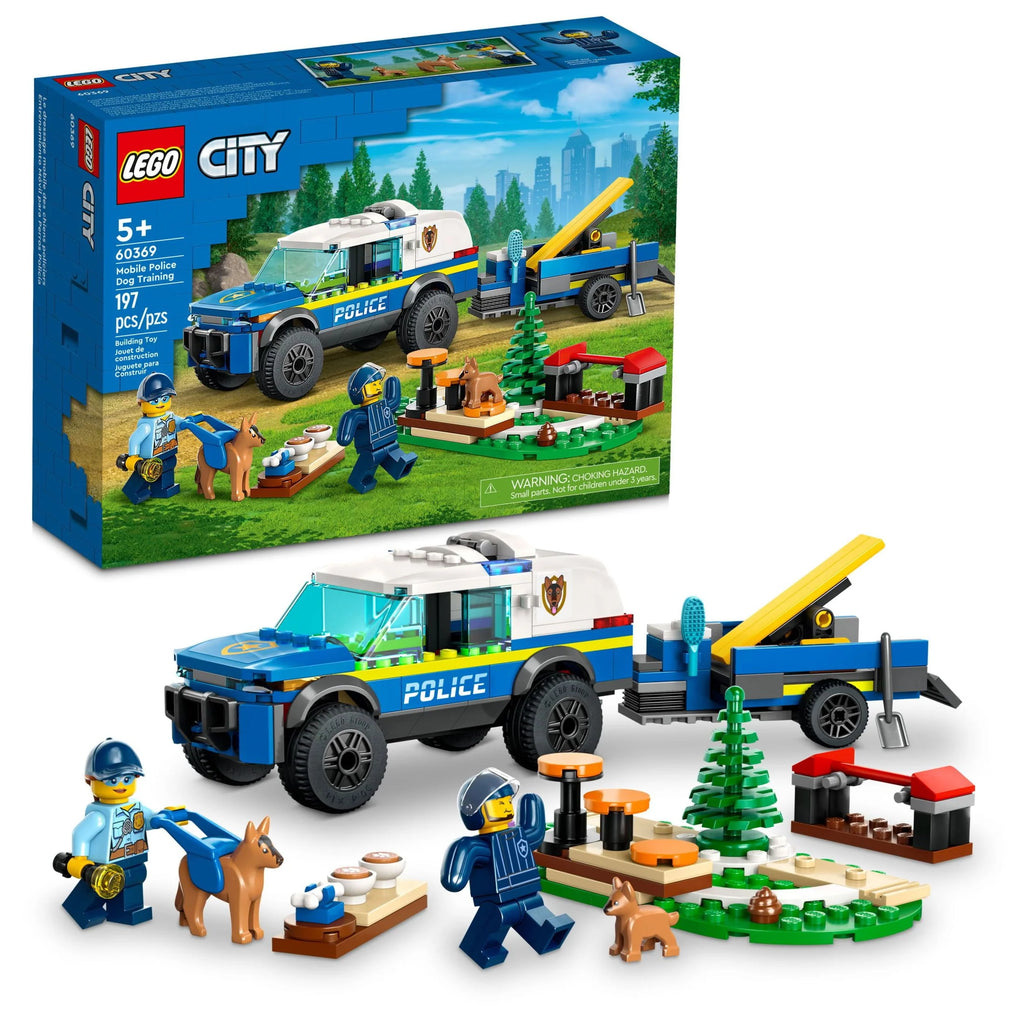 Mobile Police Dog Training SUV Toy Car with Trailer and Puppy Figures K599953