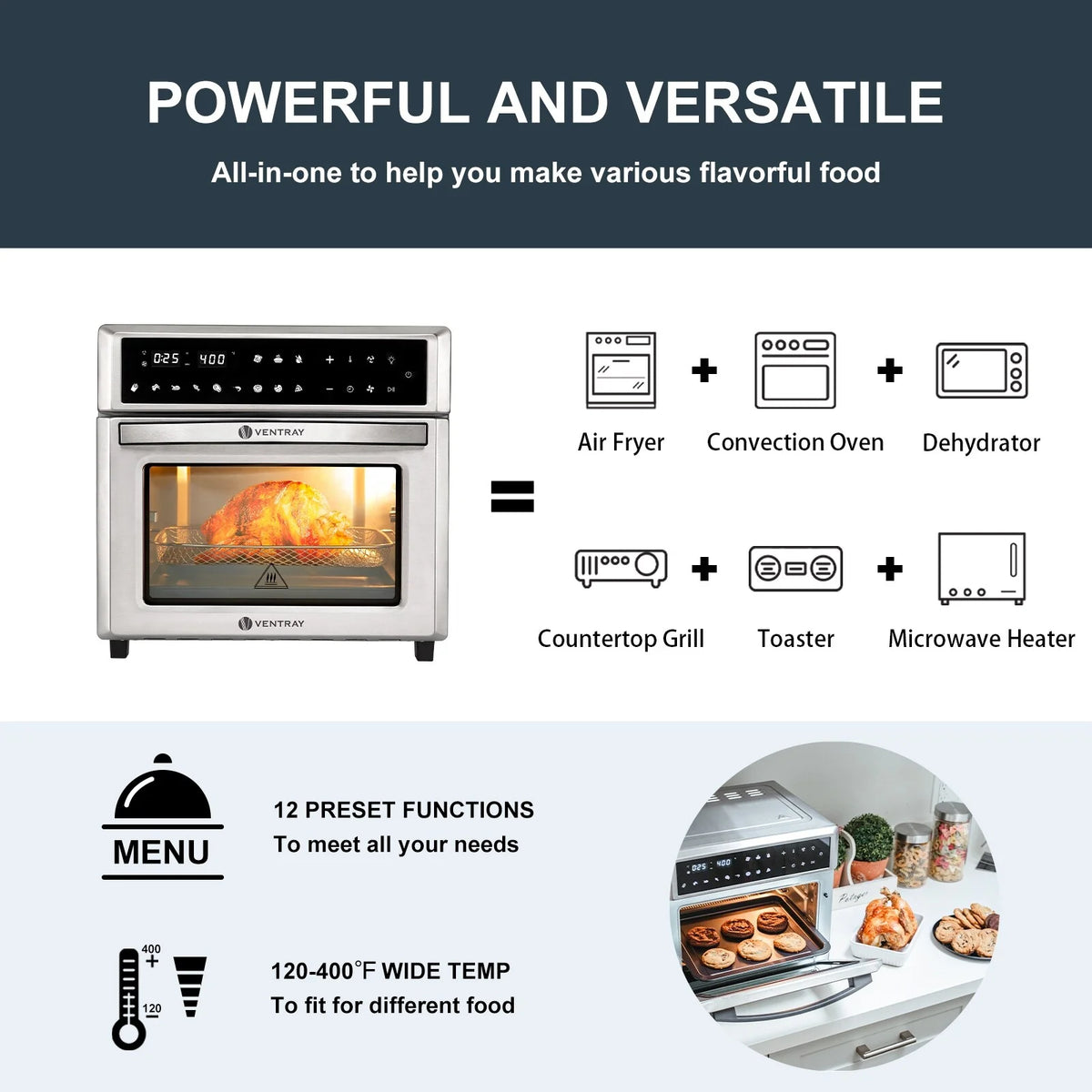 26QT Digital Controlled Convection Countertop Oven A784