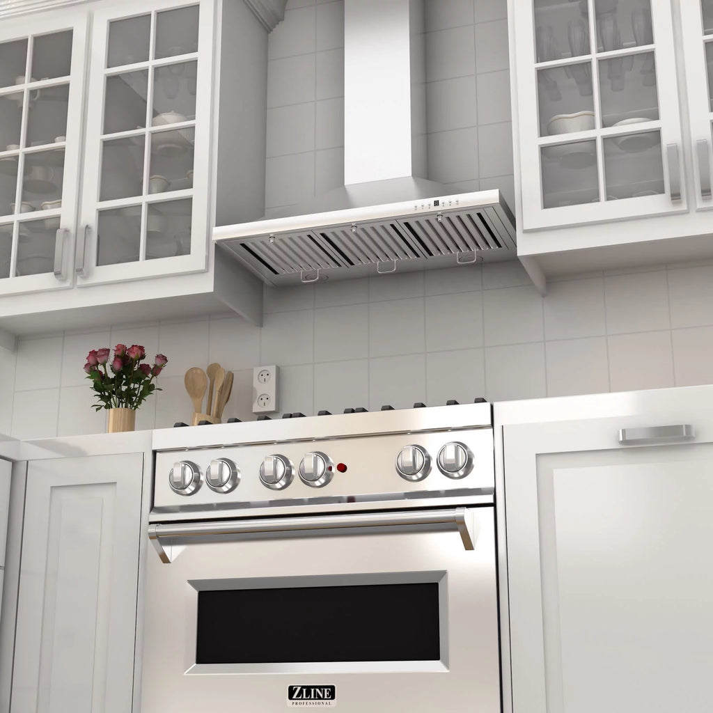 42 in. Wall Mount Range Hood in Stainless Steel L63137