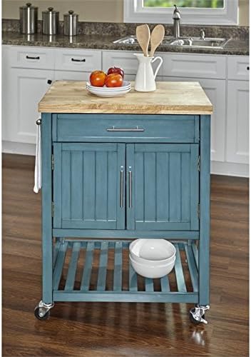 Teal Kitchen Cart S8743