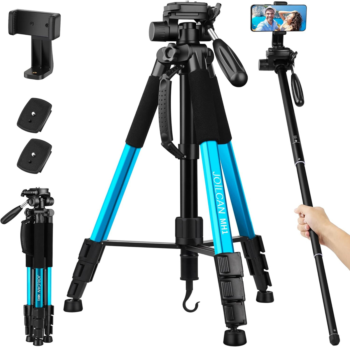 72-Inch Aluminum Tripod with 2 Quick Release Plates and Carrying Case M21682