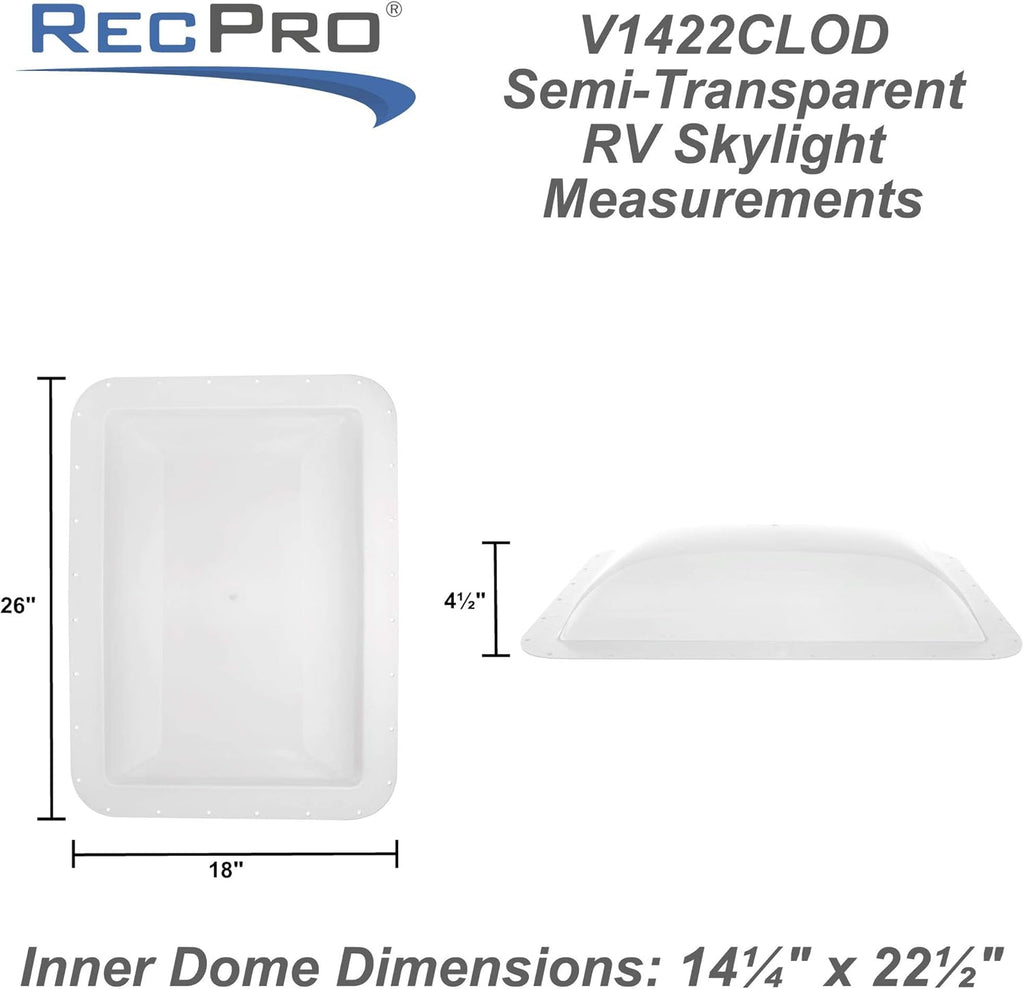 Opaque RV Skylight Pack of 2 D9694