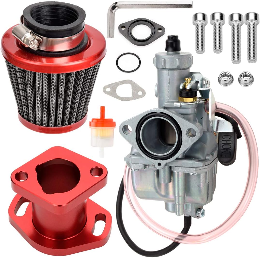 VM22 Carburetor Intake Pipe Manifold 38mm Air Filter Kit Pack of 2 W365677