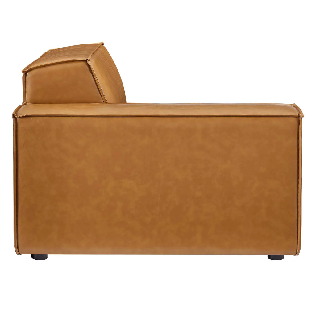 Tan Vegan Leather 4-Piece Sofa A138138