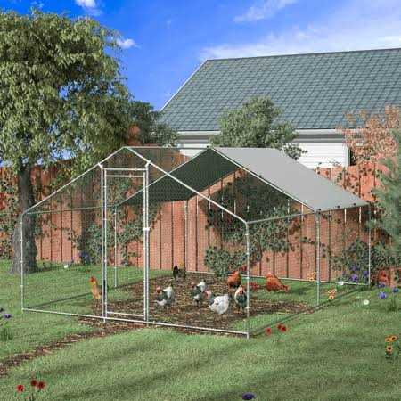 Extra Large Metal Chicken Coop with Waterproof and Anti-Ultraviolet E4753