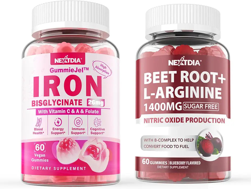 Iron Filled Gummies 26mg + Beet Root Gummies V631314
