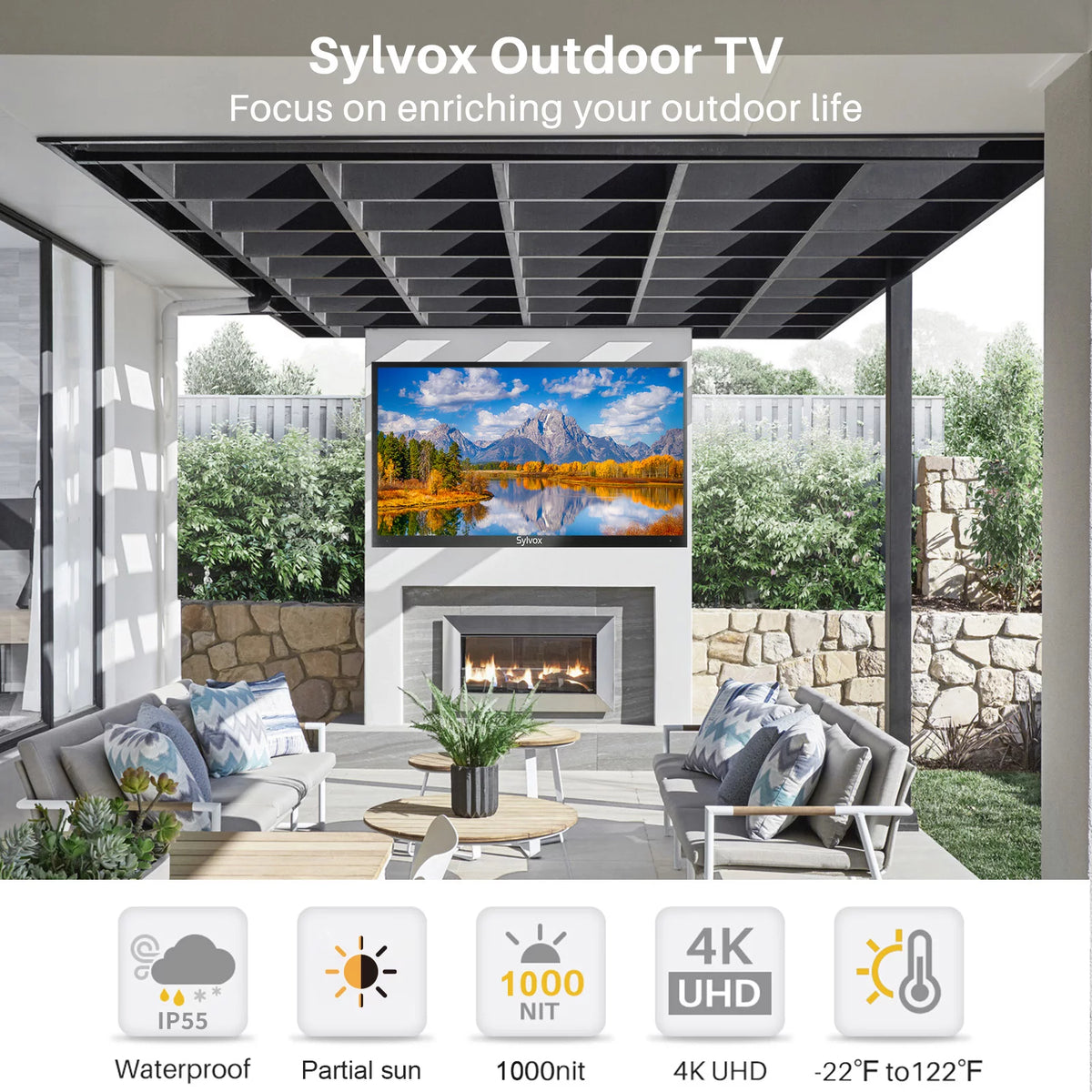 65 inch 4K LED Waterproof Outdoor TV Q4399