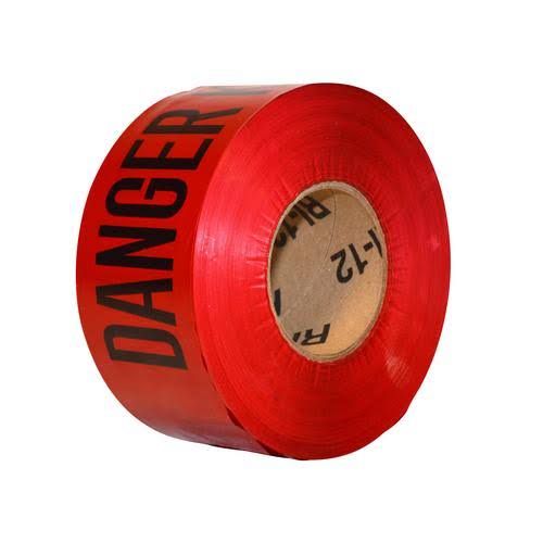 Red Polyethylene Barricade Tape, 1000 ft. F17807
