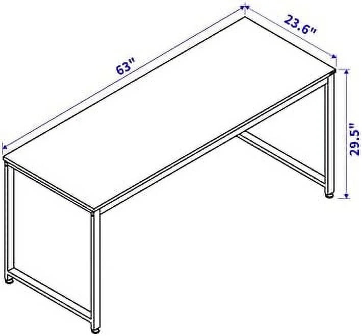 55.1" Computer Writing Desk with Sturdy Metal Frame Z58123