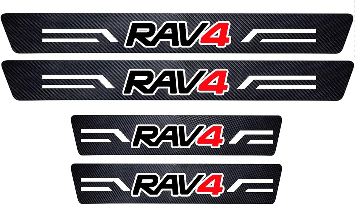 4pcs Carbon Fiber Door Sill Protector Cover P513547