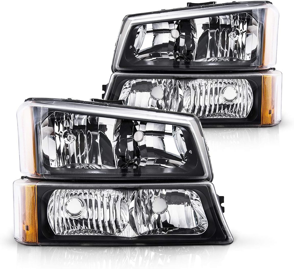 Chrome Housing Clear Reflector Smoke Lens Headlight Assembly M67950