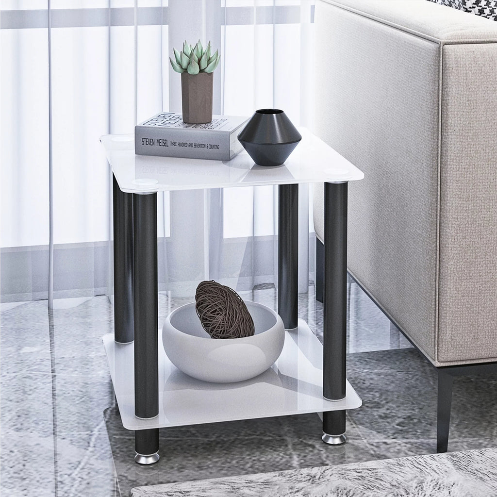 2-Tier Side Table with Storage Shelf M673310