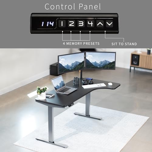 Electric Corner 58 x 35 in L-Shaped Standing Desk C655