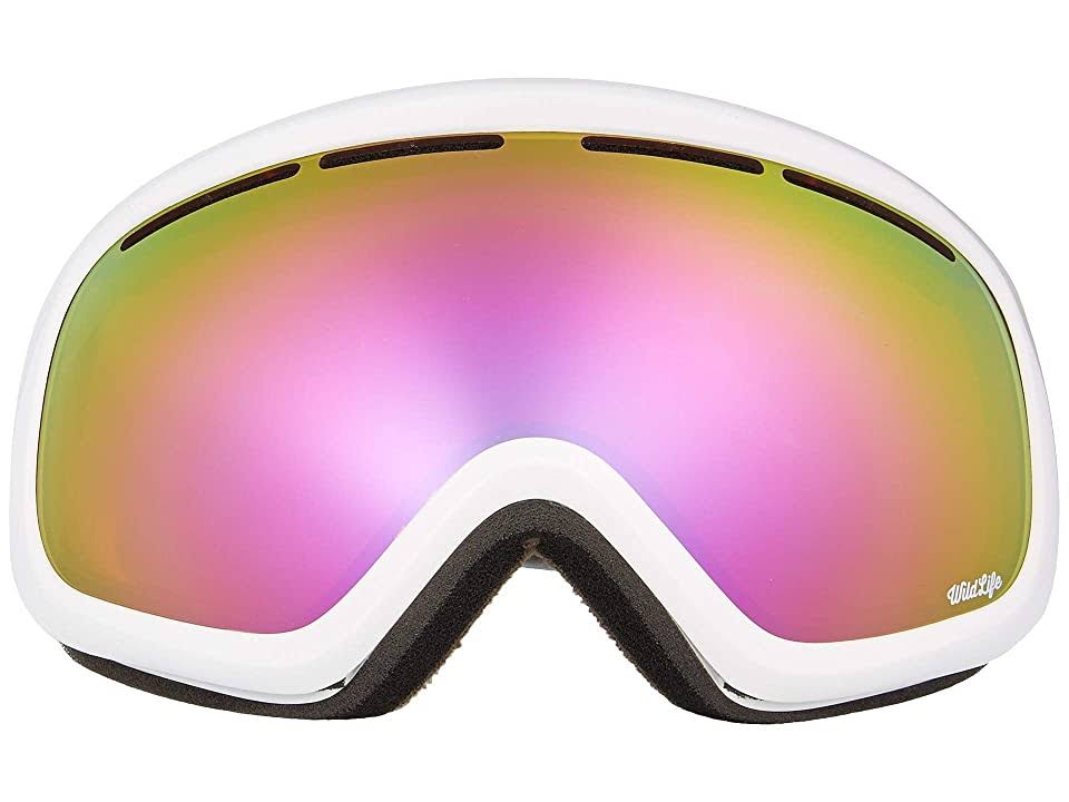White Gloss Snow Goggles with Chrome Lenses G34021