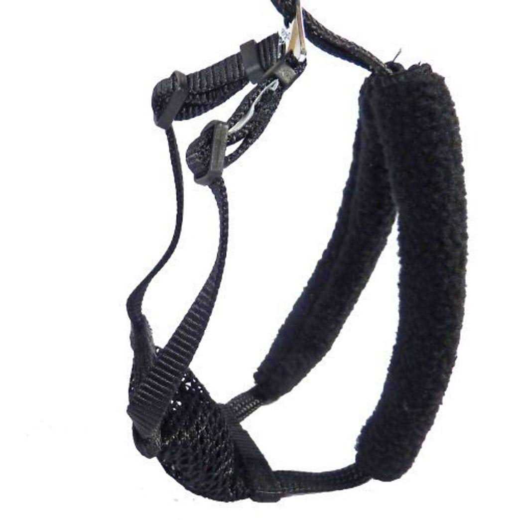 Medium Black Anti Pull Mesh Dog Harness W718216