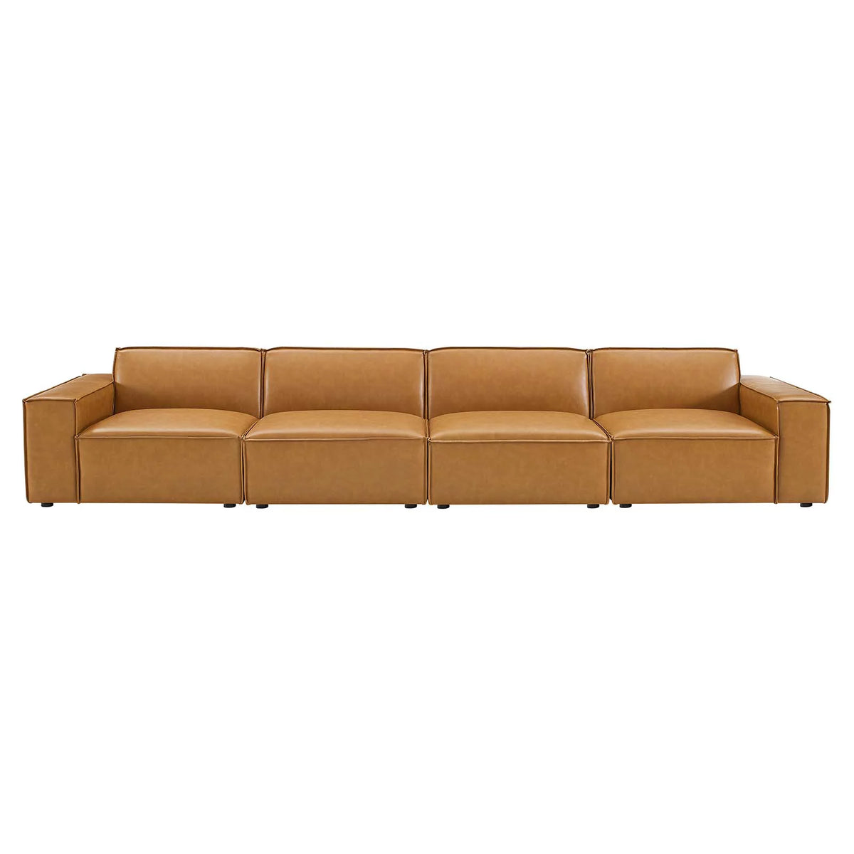 Tan Vegan Leather 4-Piece Sofa A138138