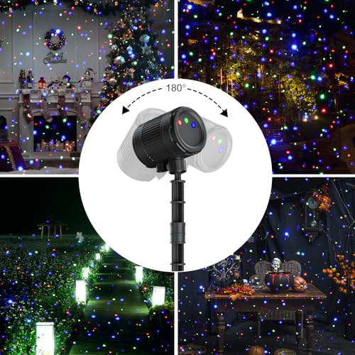 Outdoor Laser Lights, Moving RGB Projector Light Waterproof with Remote Control P929