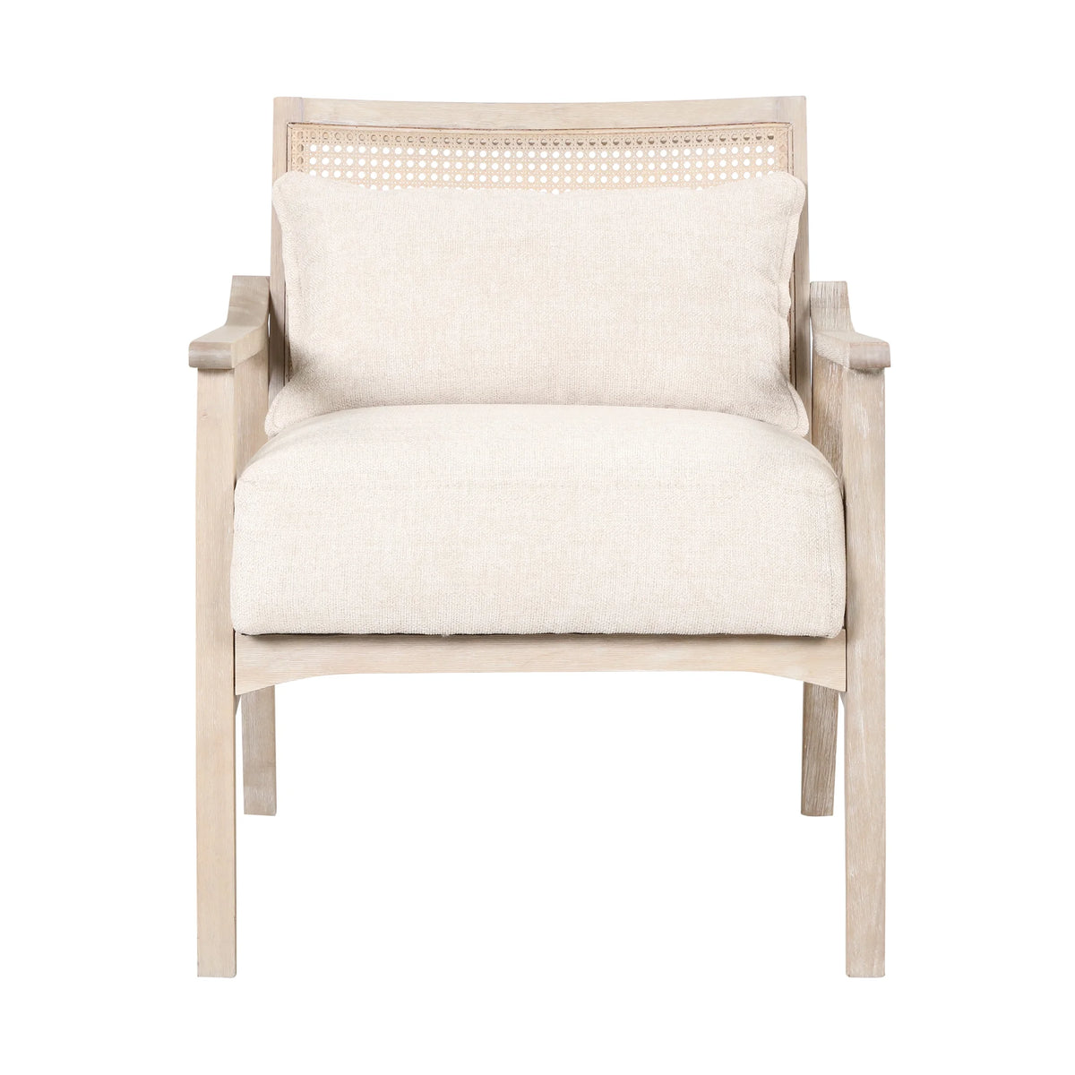 Fabric Upholstered Wooden Accent Chair with Armrests Z796243