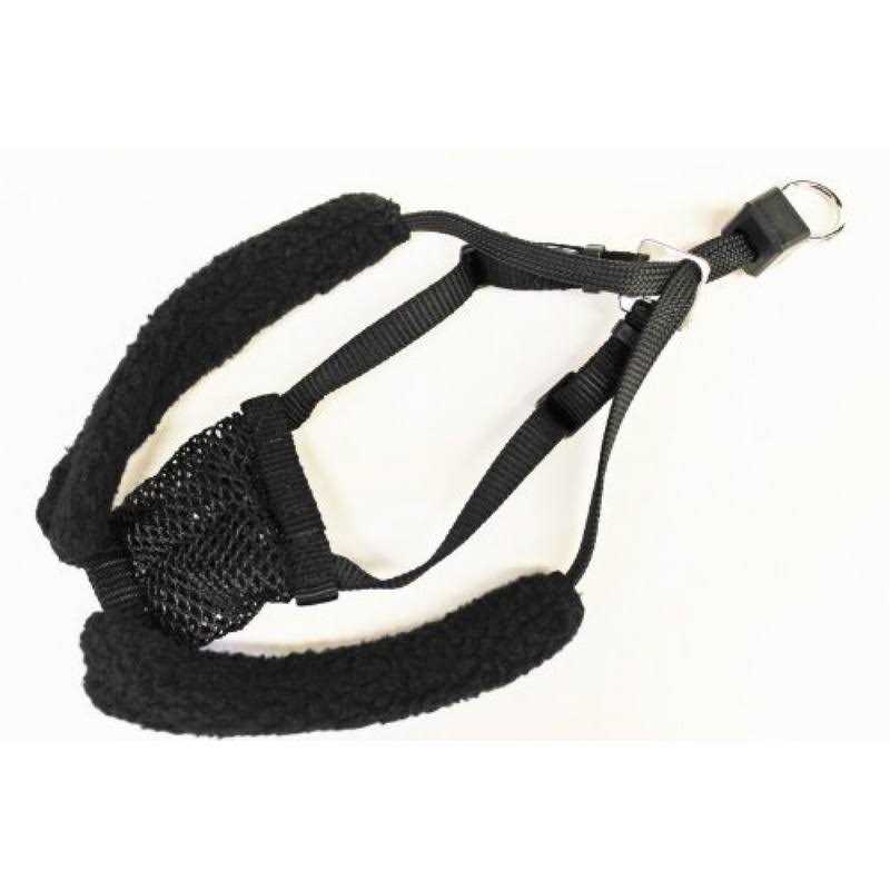 Medium Black Anti Pull Mesh Dog Harness W718216