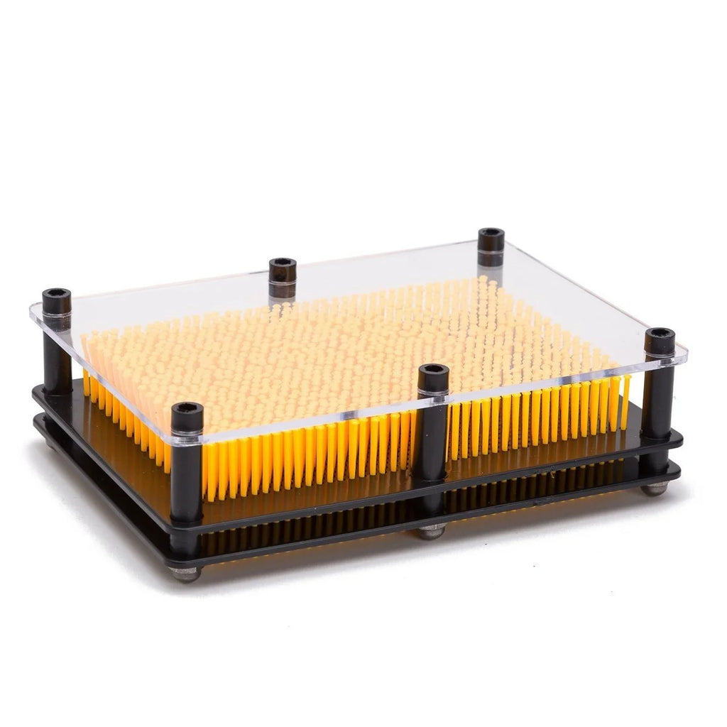 3D Pin Art Board Toy 5" x 7" Yellow O463