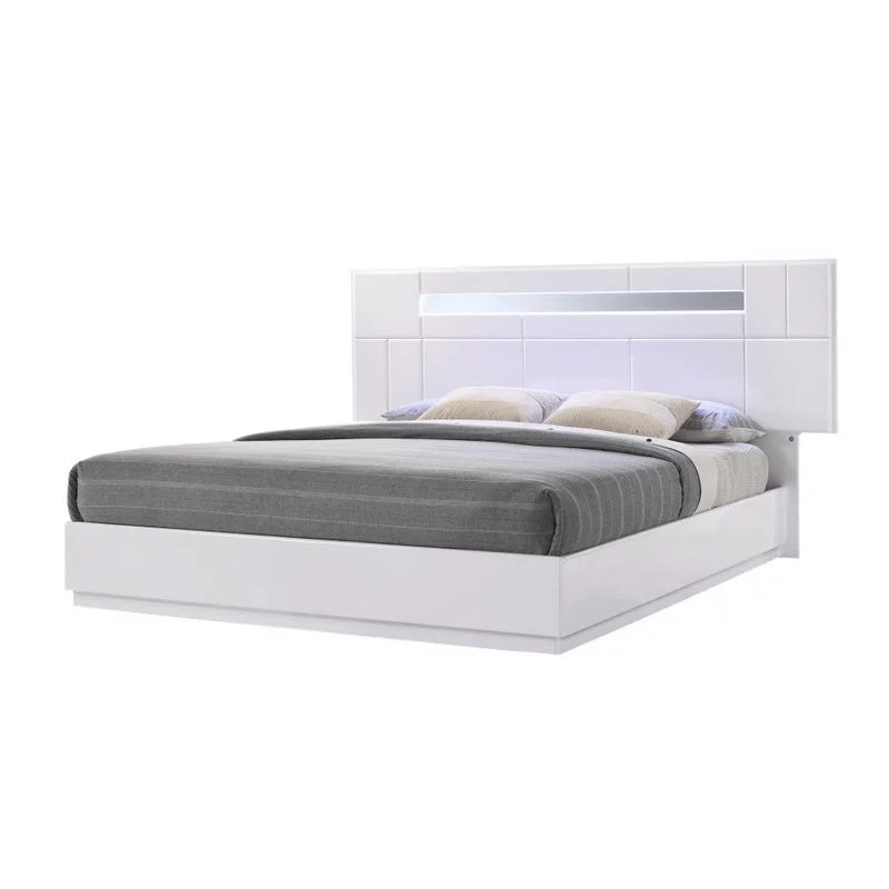 White 5-Piece King Size Bedroom Set S7076