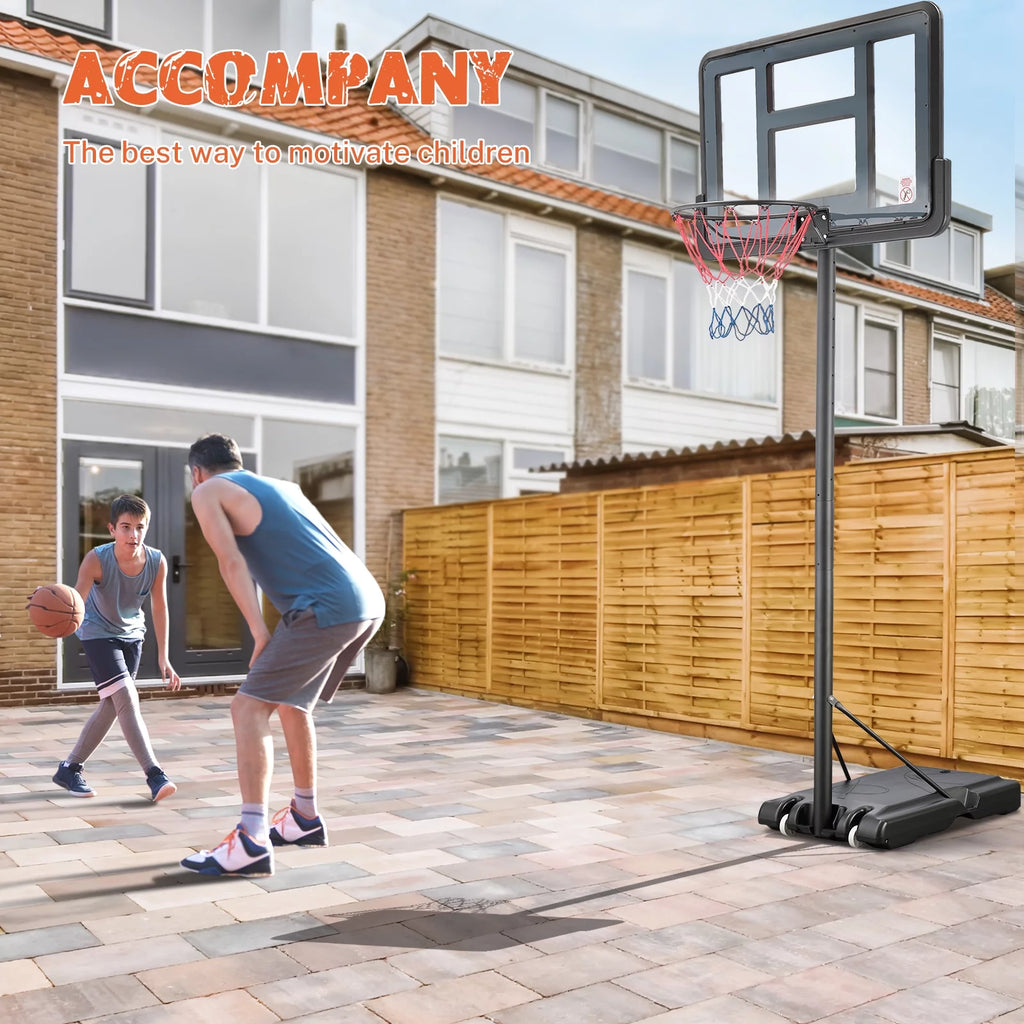 44 inch Height Adjustable Portable Basketball Hoop W897251