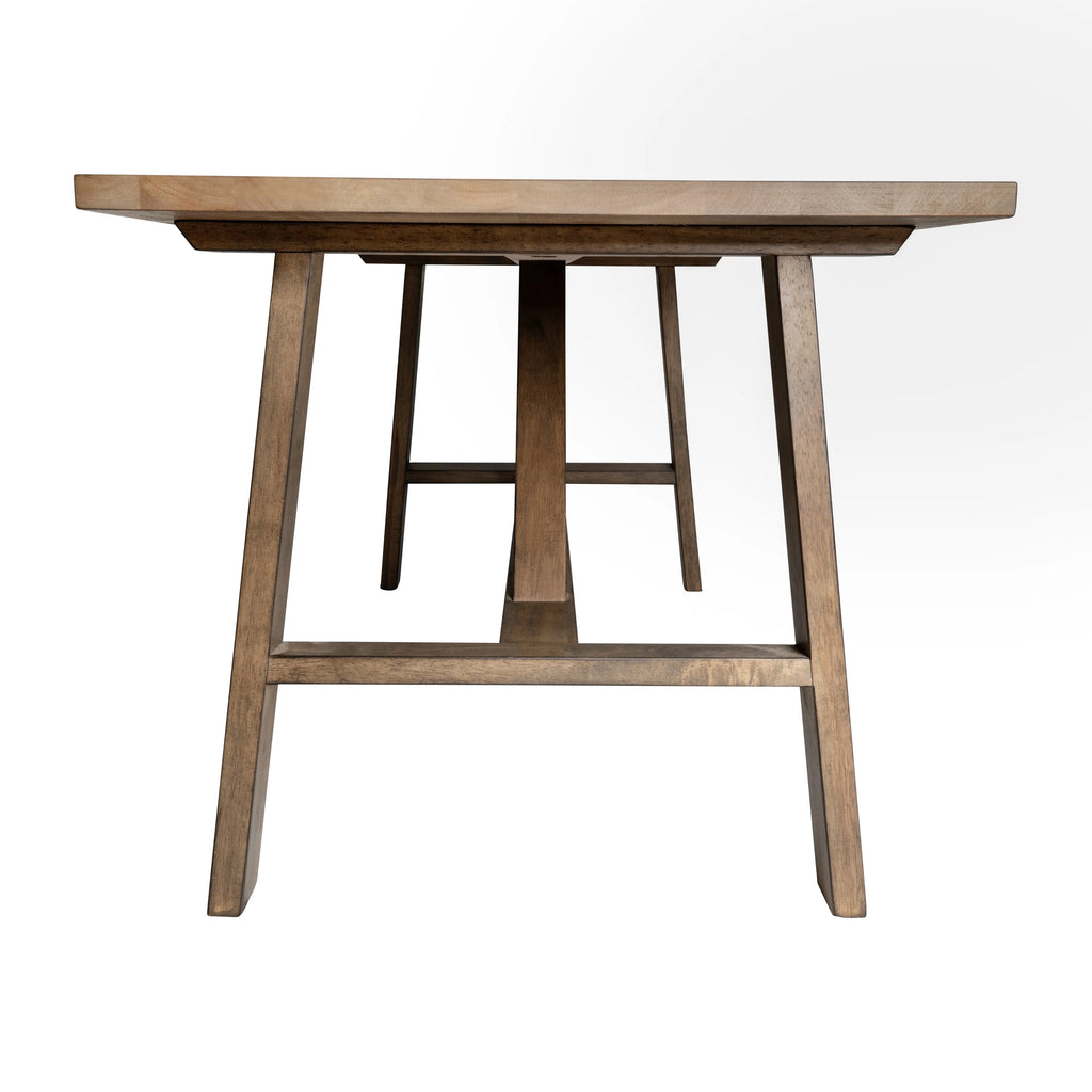 Solid Wood Farmhouse Coffee Table in Rustic Brown R389