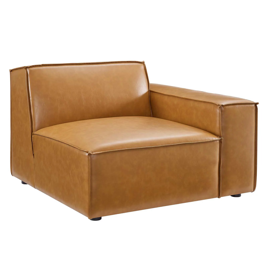 Tan Vegan Leather 4-Piece Sofa A138138