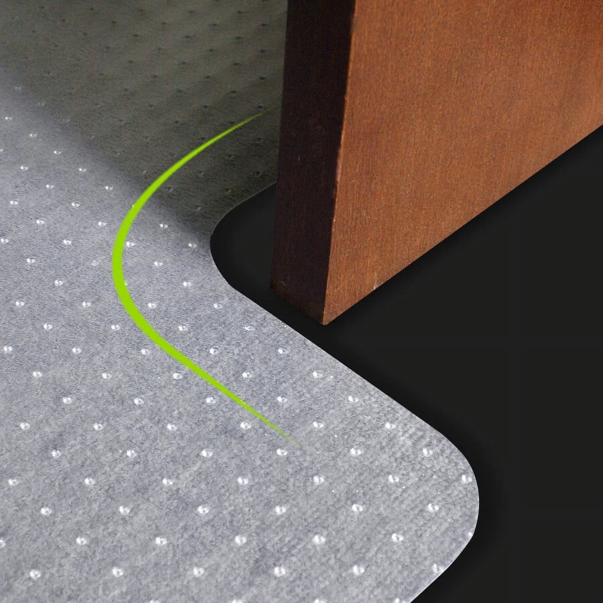 48"x36" Clear Office Chair Mat with Lip M68766