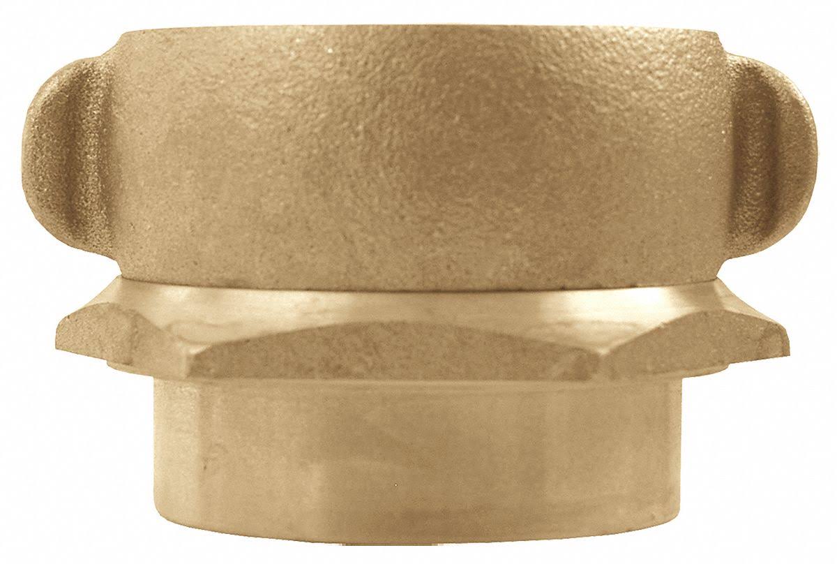 Brass Fire Hose Adapter, Rocker Lug, 2-1/2x22 C796341
